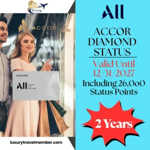 Accor Diamond Status for 2 Years + 26,000 Points