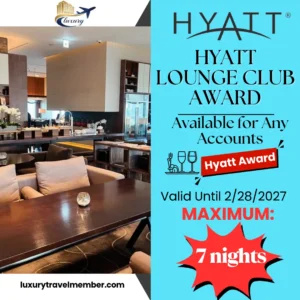 Hyatt Club Access Award up to 7 Nights